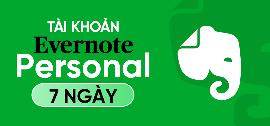 Tài khoản EverNote Personal - 7 ngày